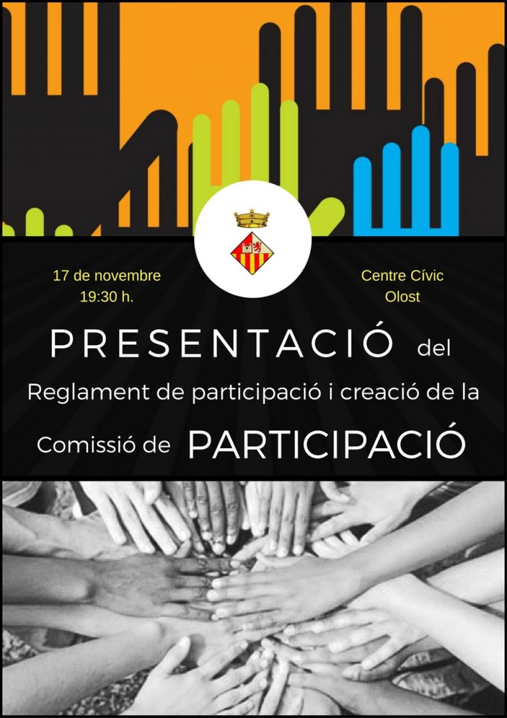Presentació del Reglament i creació de la Comissió de Participació